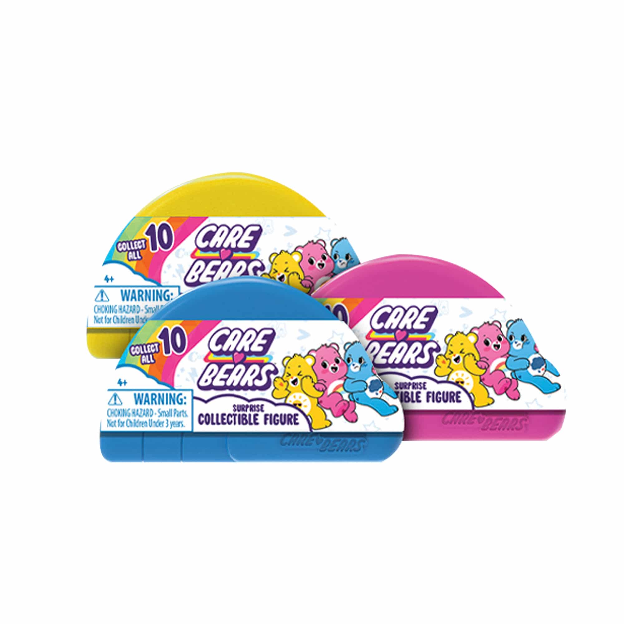 Care Bears Surprise Figures Packaging - Yellow, Pink Blue