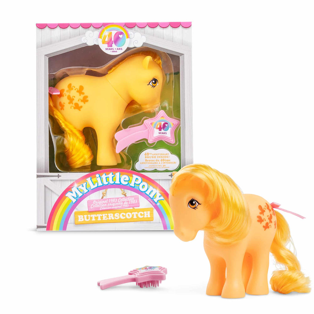 My Little Pony 40th Anniversary Original Pony - Butterscotch Pony and Package with Comb
