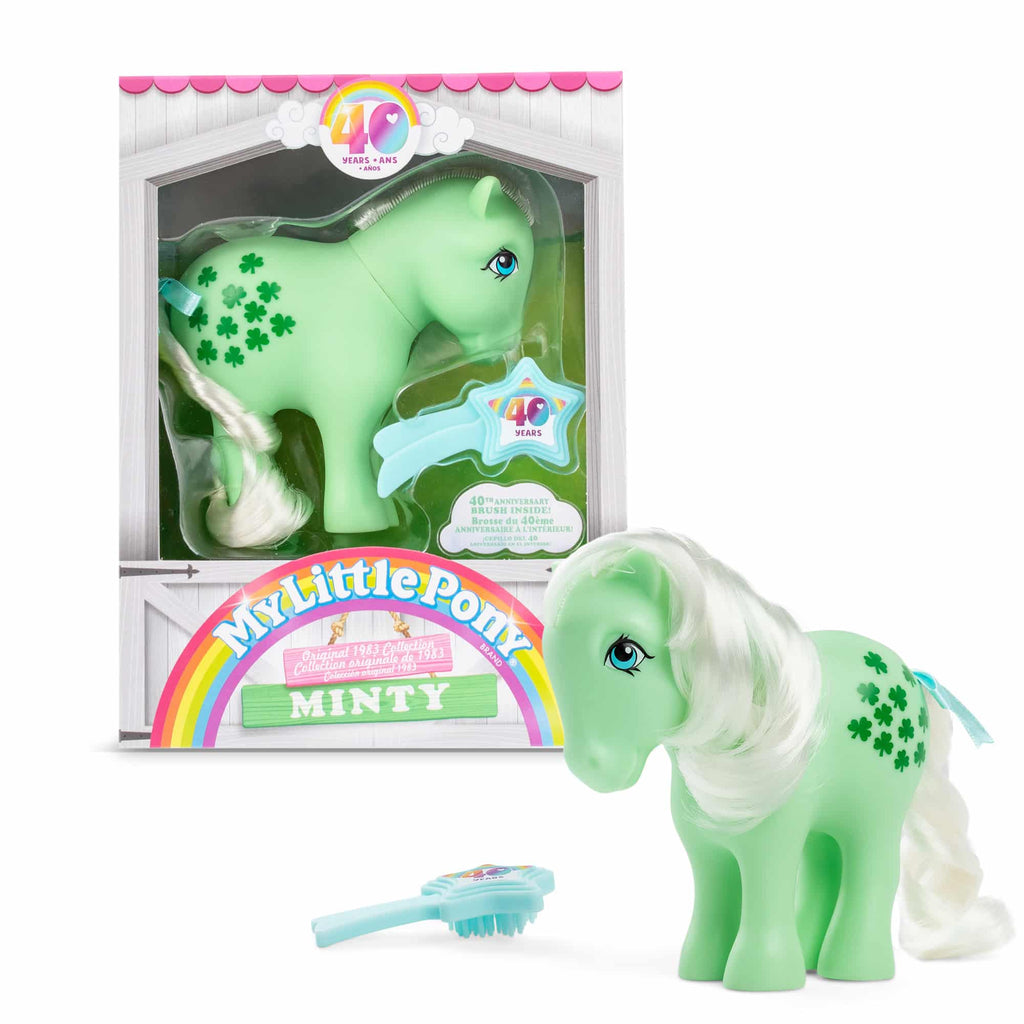 My Little Pony 40th Anniversary Original Pony - Minty Pony and Package with Comb