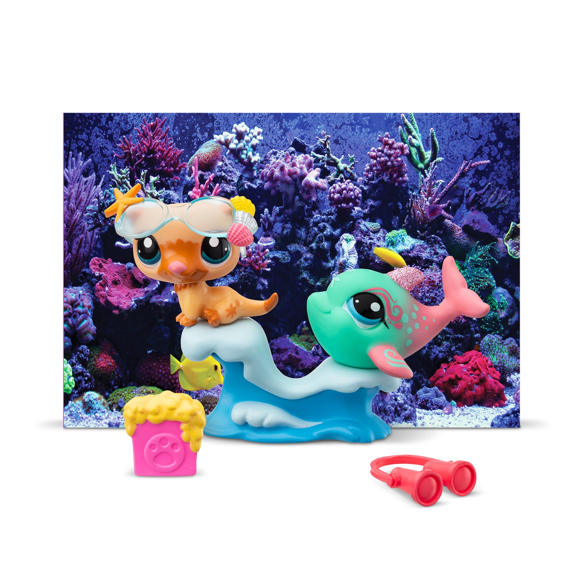 Littlest Pet Shop - Petfluencers - Aquarium Shellfie - Otter and Dolphin