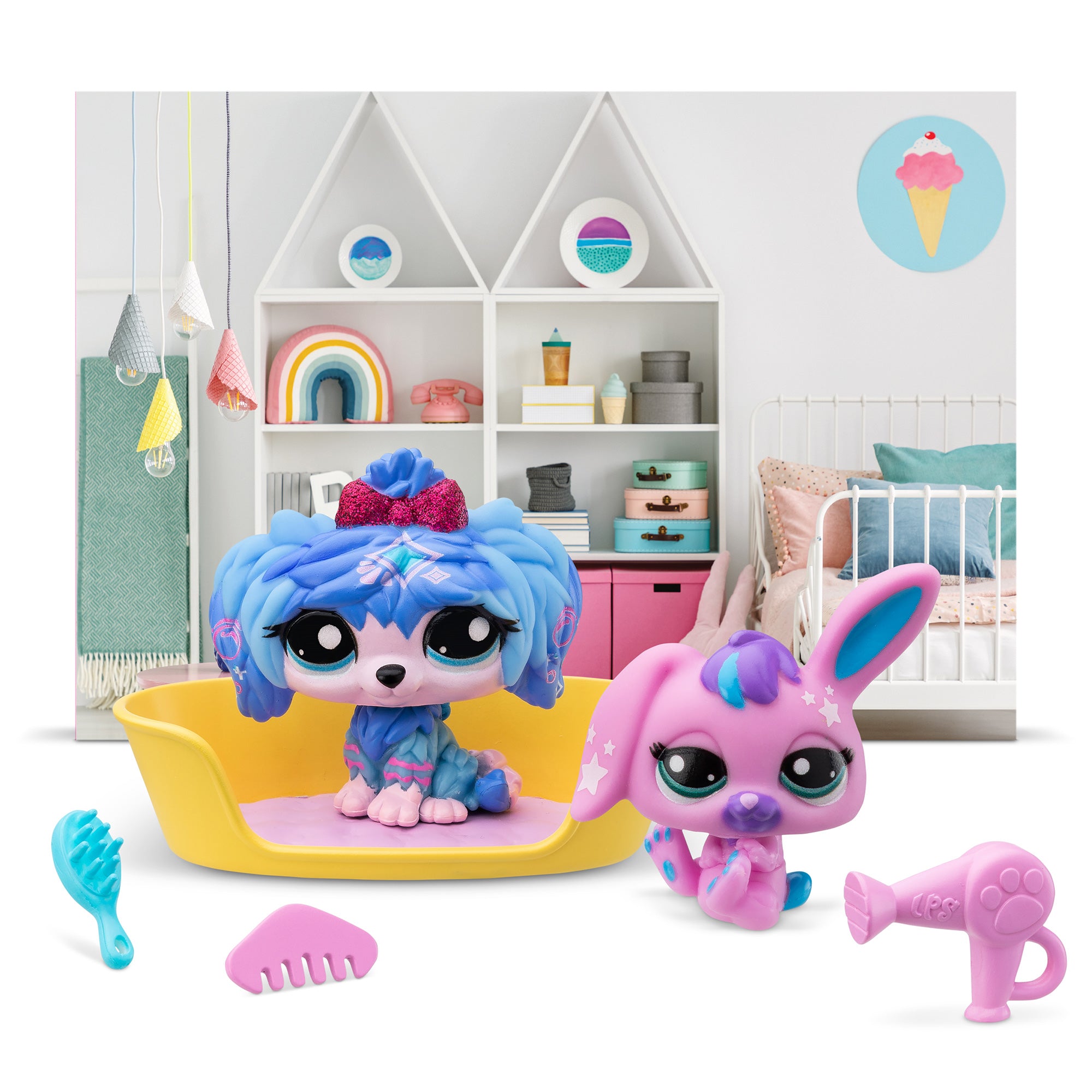 Littlest Pet Shop - Petfluencers - Super Salon - Dog and rabbit