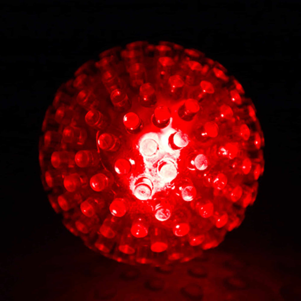 Blank Brite Ball lighting up red on impact