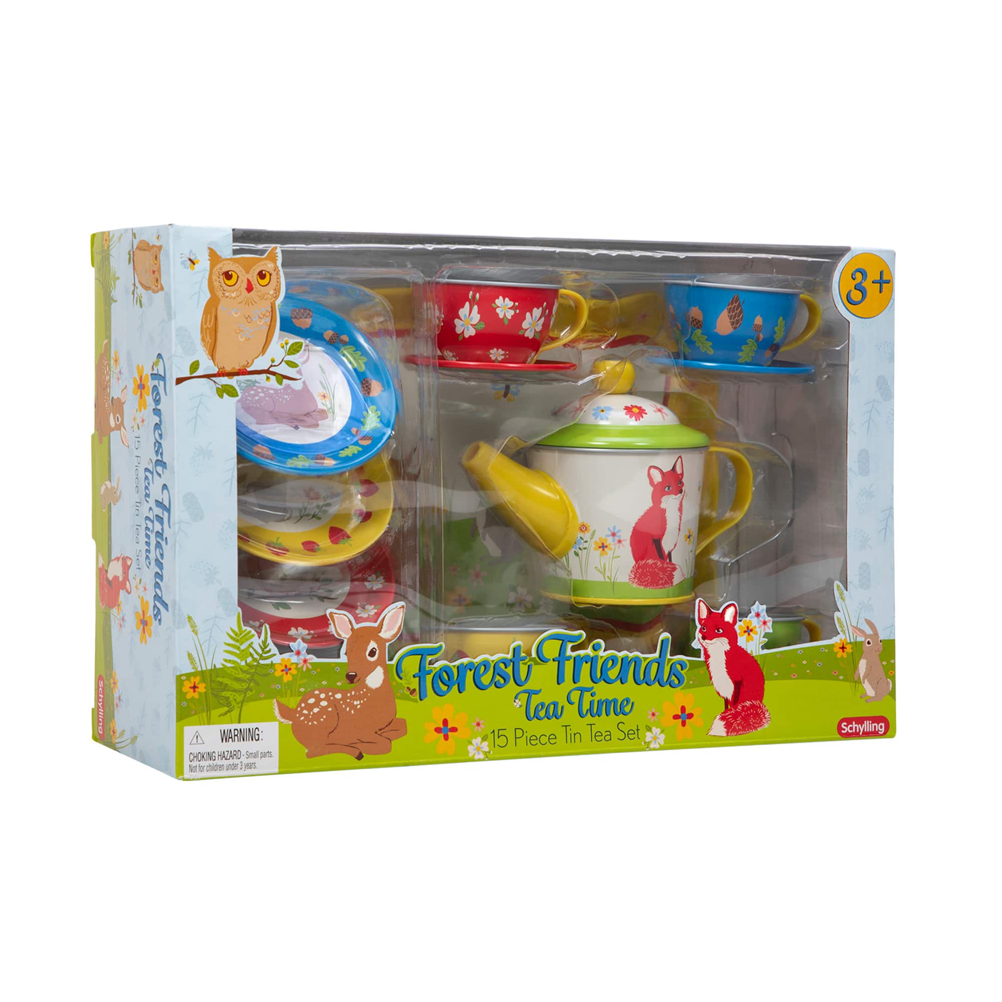 Forest Friends Tin Tea Set - Package Front Angle