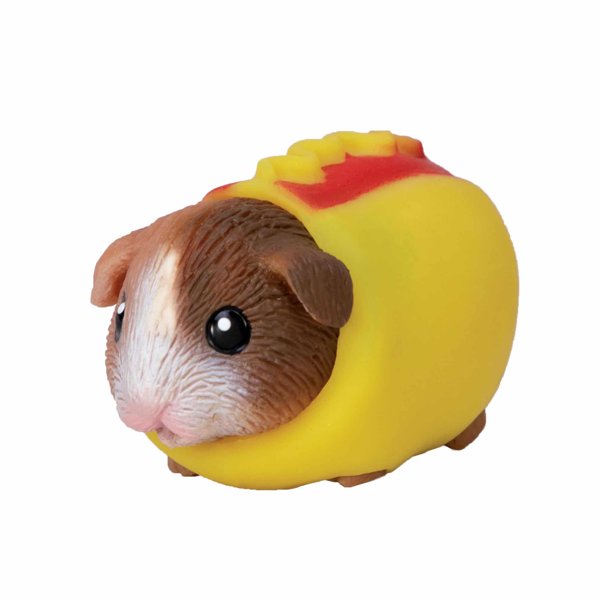 Party Animal squishy Guinea pig toy in a hotdog costume