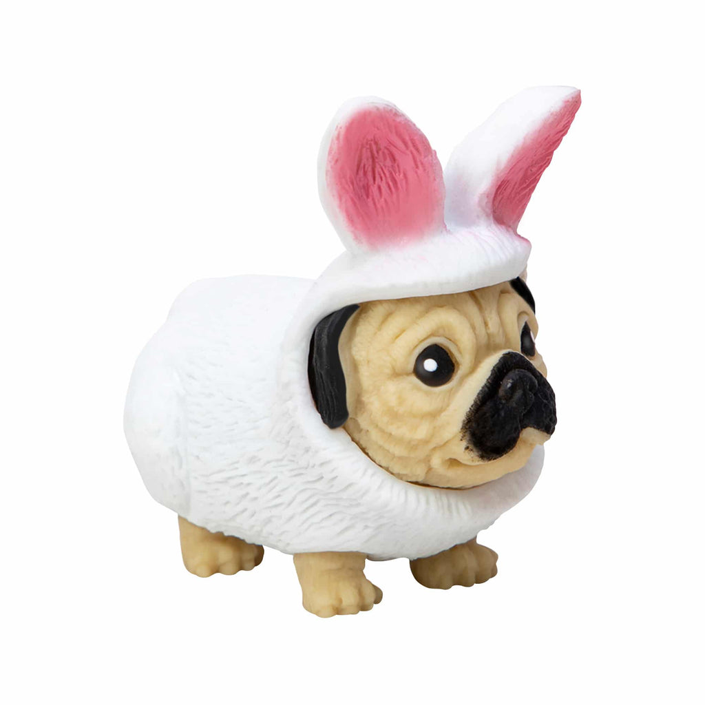 Party Puppies - Pug with white bunny costume