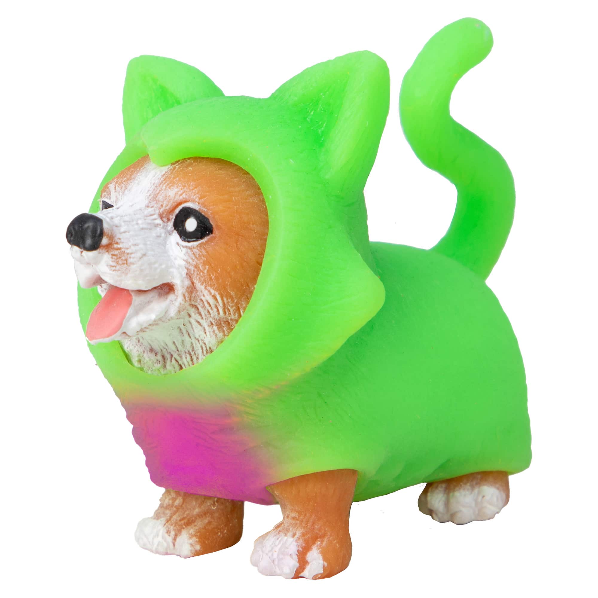 Party Animals Rave Puppies - Corgi in a neon cat costume