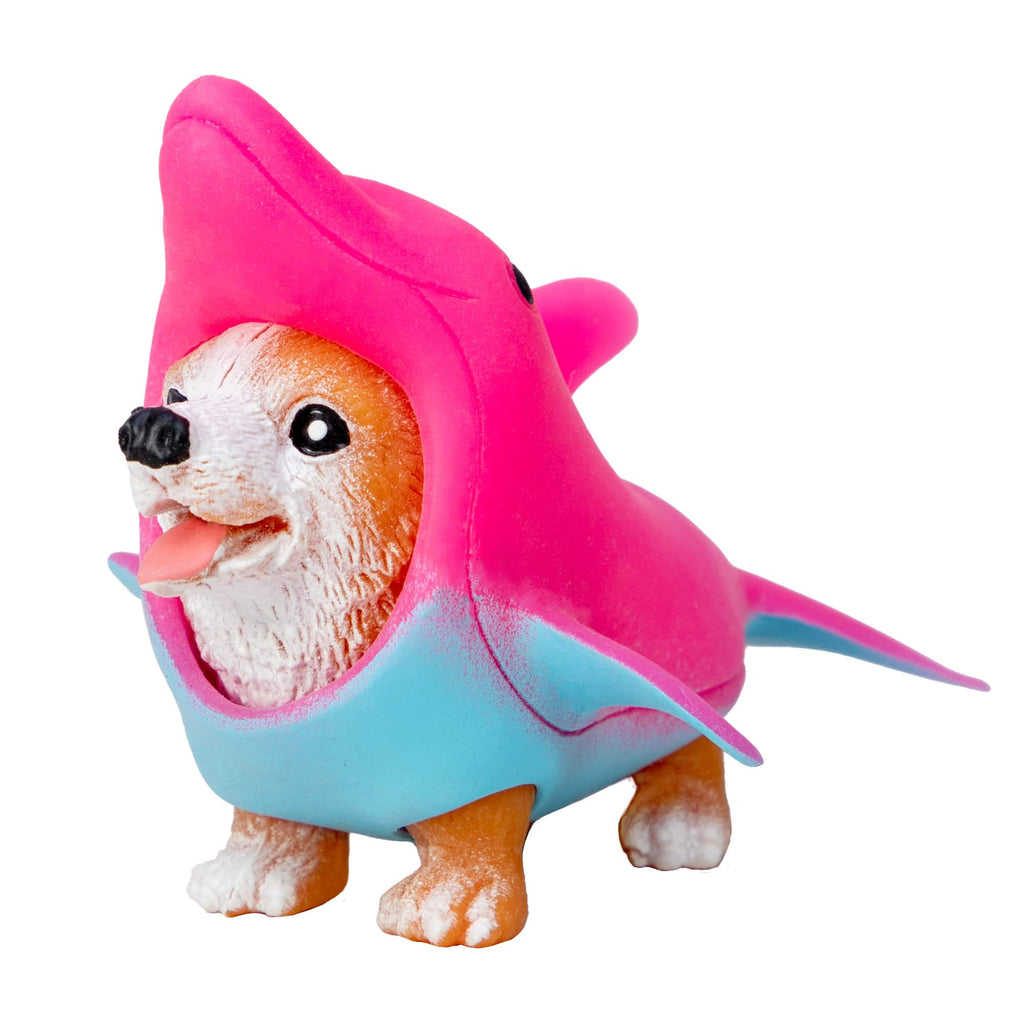 Party Animals Rave Puppies - Corgi in a neon dolphin costume