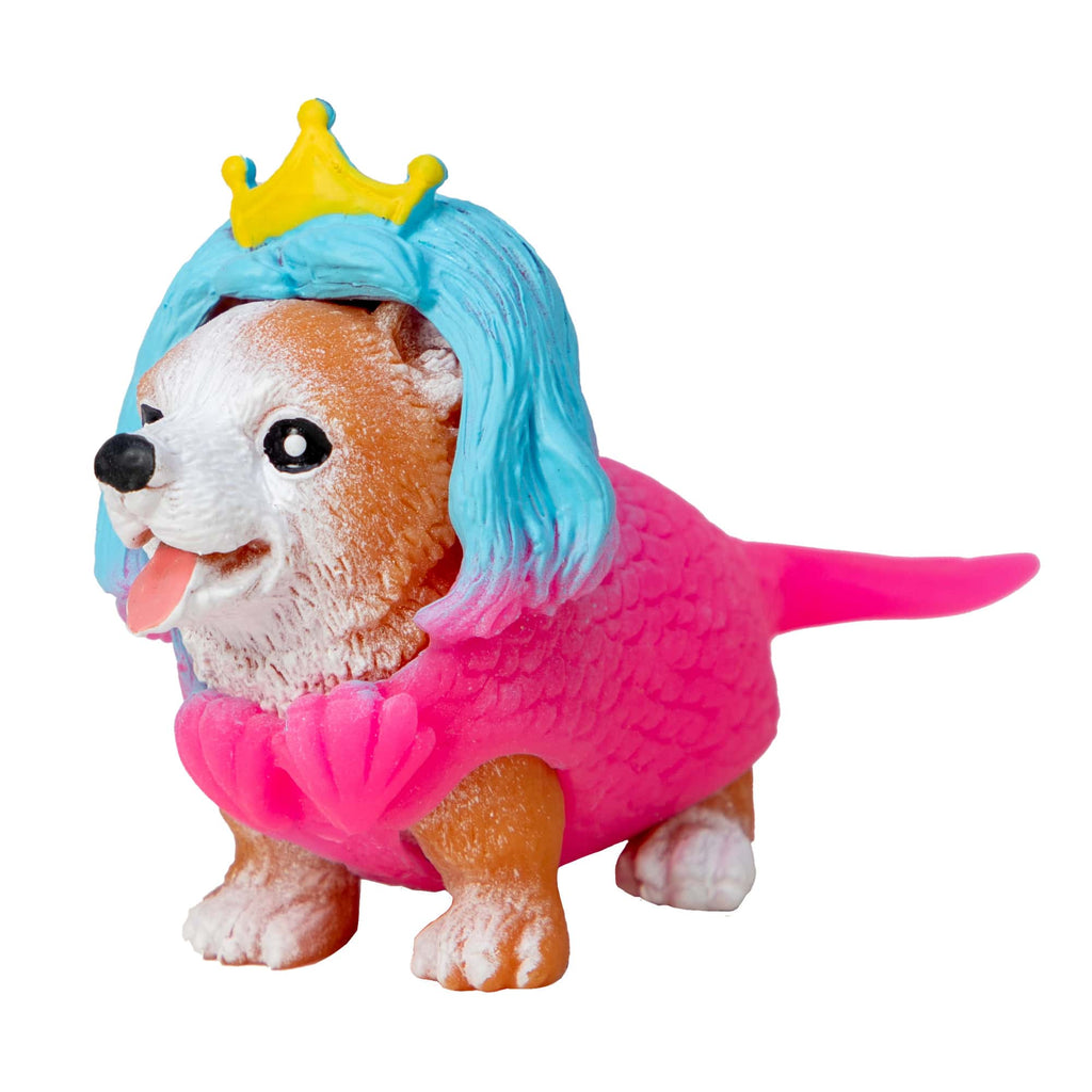 Party Animals Rave Puppies - Corgi in a neon mermaid costume