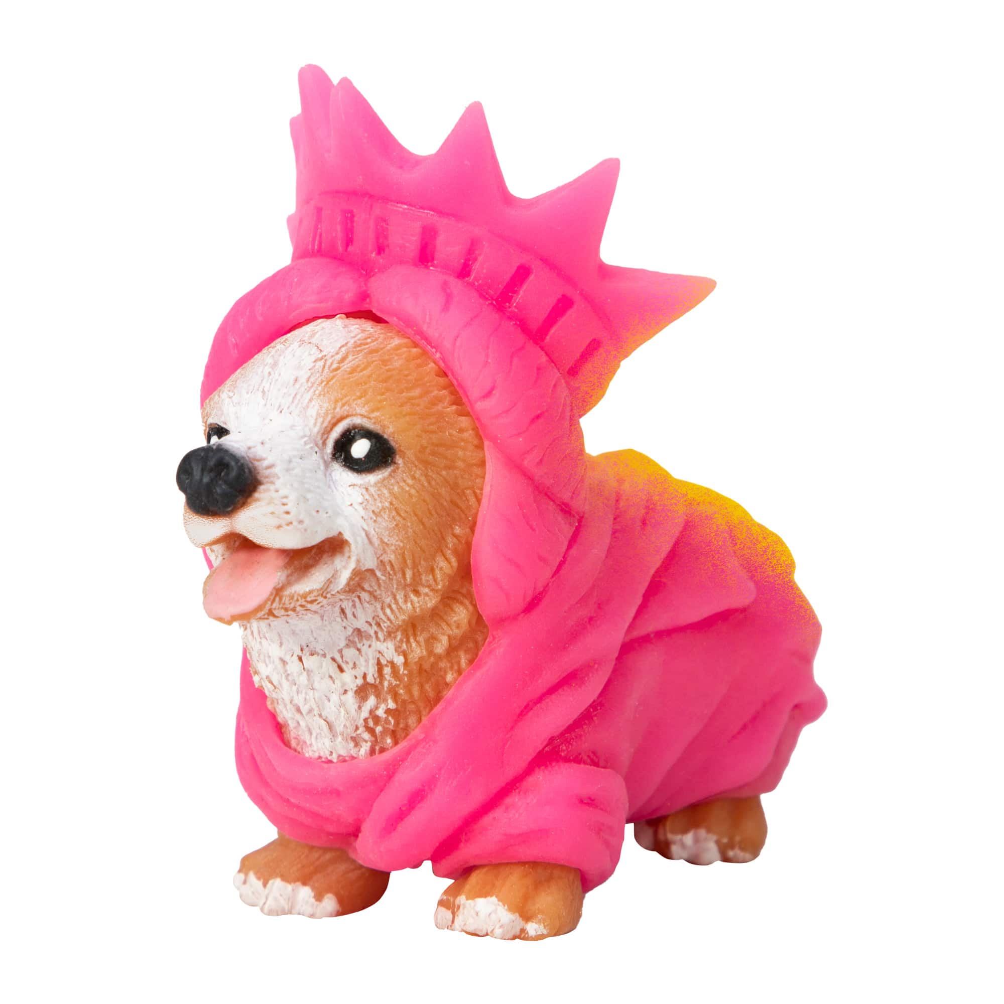 Party Animals Rave Puppies - Corgi in a neon Statue of Liberty costume