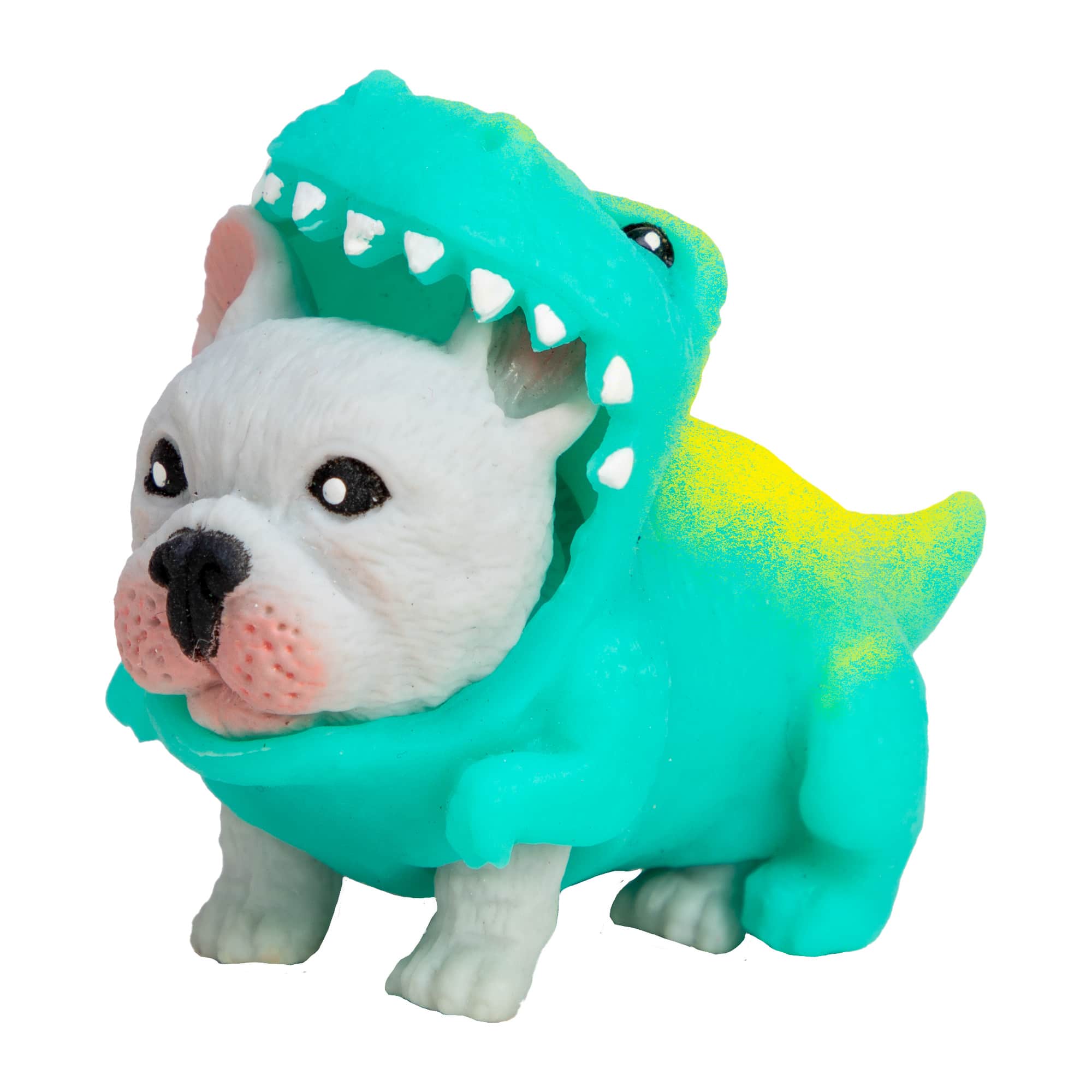 Party Animals Rave Puppies - French Bulldog in a neon Trex costume
