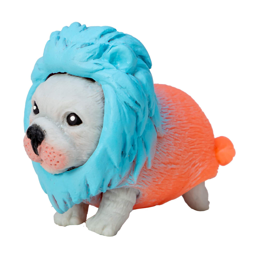Party Animals Rave Puppies - French Bulldog in a neon lion costume