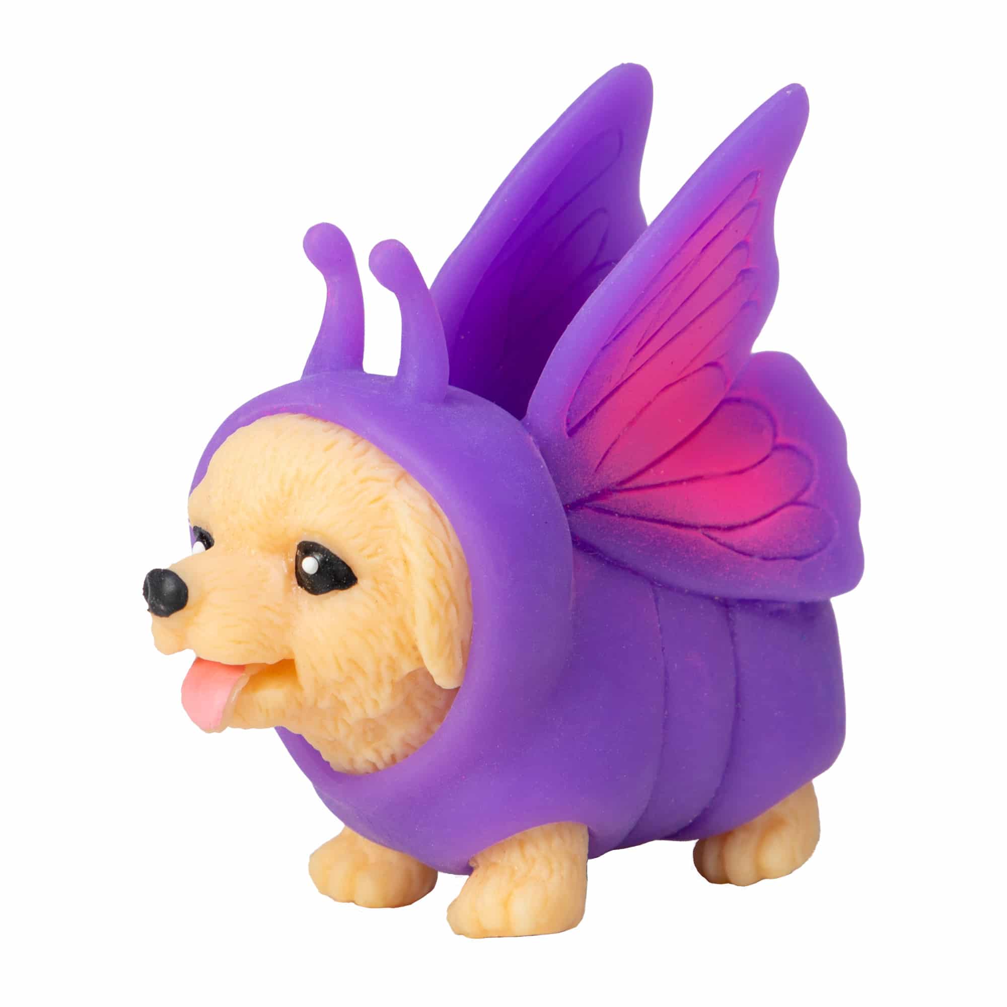 Party Animals Rave Puppies - Golden Retriever in a neon butterfly costume
