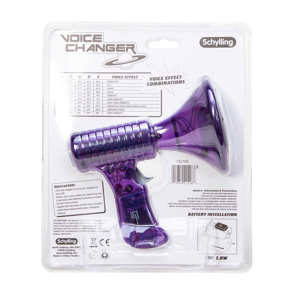 Voice Changer Purple Package Back